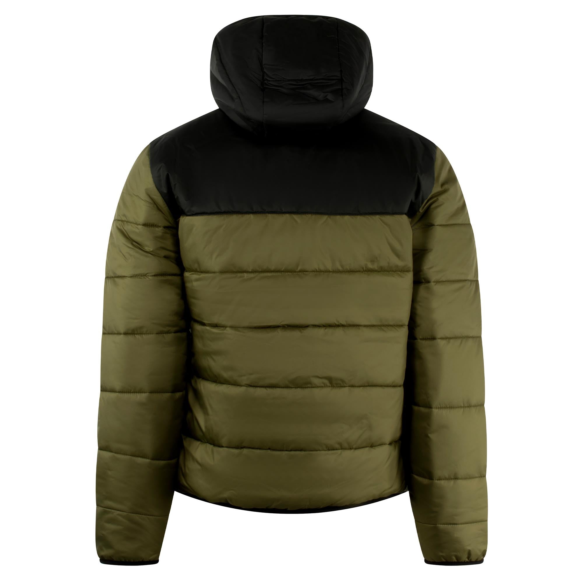 Mens Lacoste Hooded Water-Repellent Jacket Olive/Black